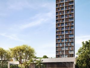 Perspectiva ilustrativa da fachada residencial