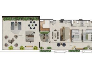 Cobertura de 250 m² com 3 dorms. (1 suítes)