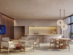 Perspectiva ilustrativa do espaço gourmet